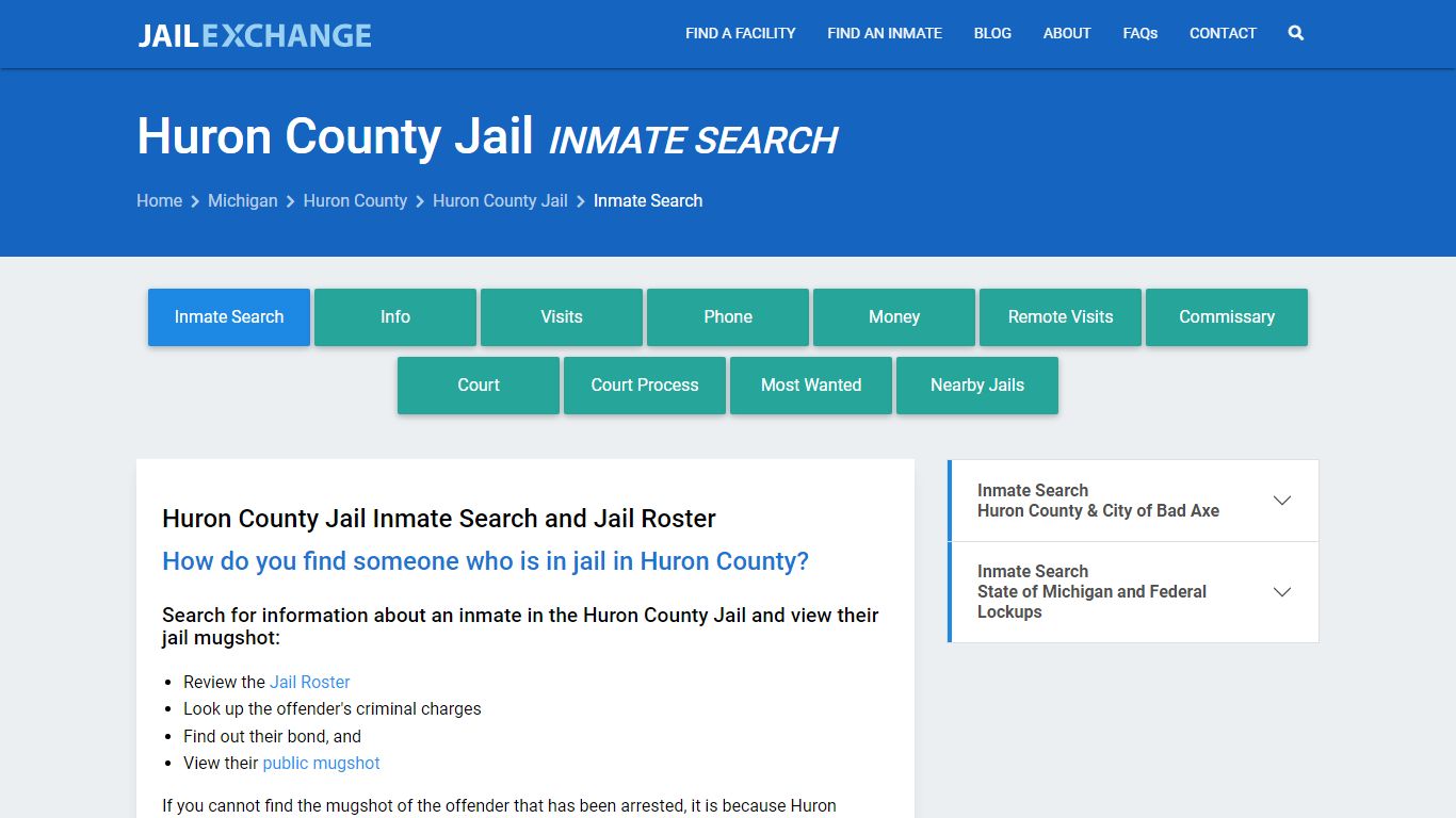 Inmate Search: Roster & Mugshots - Huron County Jail, MI